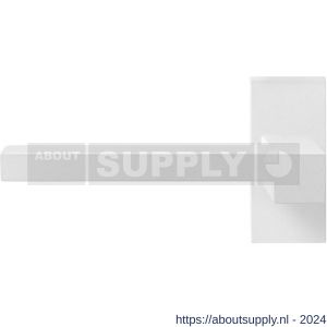 GPF Bouwbeslag ZwartWit 8287.62-01L Raa deurkruk op rechthoekige rozet 70x32x10 mm linkswijzend wit - S21014047 - afbeelding 1