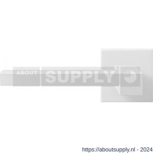 GPF Bouwbeslag ZwartWit 8287.62-02L Raa deurkruk op vierkante rozet 50x50x8 mm linkswijzend wit - S21014048 - afbeelding 1