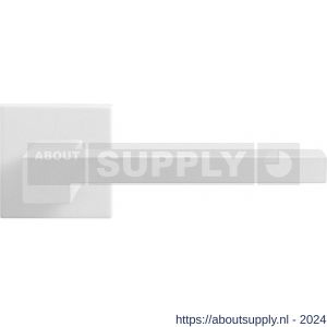GPF Bouwbeslag ZwartWit 8287.62-02R Raa deurkruk op vierkante rozet 50x50x8 mm rechtswijzend wit - S21014050 - afbeelding 1