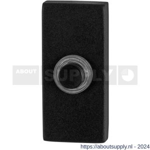 GPF Bouwbeslag ZwartWit 8826.01 deurbel beldrukker rechthoekig 70x32x10 mm met zwarte button zwart - S21008206 - afbeelding 1