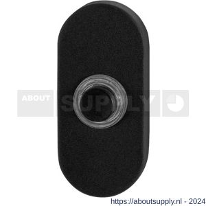 GPF Bouwbeslag ZwartWit 8826.04 deurbel beldrukker ovaal 70x32x10 mm met zwarte button zwart - S21008207 - afbeelding 1