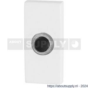 GPF Bouwbeslag ZwartWit 8826.41 deurbel beldrukker rechthoekig 70x32x10 mm met zwarte button wit - S21008854 - afbeelding 1