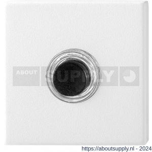 GPF Bouwbeslag ZwartWit 8826.42 deurbel beldrukker vierkant 50x50x8 mm met zwarte button wit - S21000173 - afbeelding 1