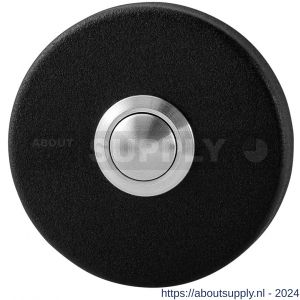 GPF Bouwbeslag ZwartWit 8827.09 deurbel beldrukker rond 50x8 mm met RVS button zwart - S21008957 - afbeelding 1