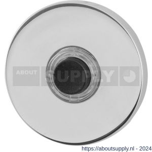 GPF Bouwbeslag RVS 9826.45 deurbel beldrukker rond 50x6 mm met zwarte button RVS gepolijst - S21005988 - afbeelding 1