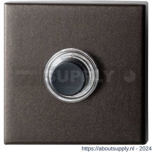 GPF Bouwbeslag Anastasius 9826.A1.1102 deurbel beldrukker vierkant 50x50x8 mm met zwarte button Dark blend - S21008970 - afbeelding 1
