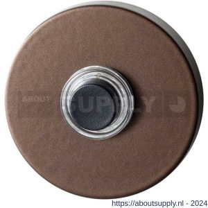GPF Bouwbeslag Anastasius 9826.A2.1100 deurbel beldrukker rond 50x8 mm met zwarte button Bronze blend - S21008972 - afbeelding 1