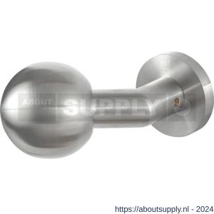 GPF Bouwbeslag RVS 9953.09-00 S1 verkropte kogelknop S1 55 mm draaibaar met ronde rozet RVS mat geborsteld - S21014077 - afbeelding 1