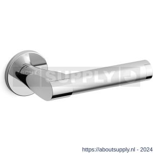 Mandelli1953 361R Tuc deurkruk gatdeel op rozet 51x6 mm rechtswijzend chroom-satin mat chroom - S21009899 - afbeelding 1