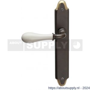Mandelli1953 640L PC92 Doge deurkruk gatdeel op langschild 260x47 mm PC 92 mm linkswijzend antiek brons - S21013465 - afbeelding 1