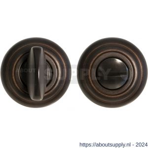 Mandelli1953 651/113RFV toiletgarnituur rond 51x12 mm grote knop antiek brons - S21013510 - afbeelding 1