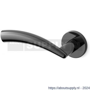 Mandelli1953 0771L Nadir deurkruk gatdeel op rozet 51x6 mm linkswijzend glanzend zwart - S21009603 - afbeelding 1