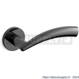 Mandelli1953 0771R Nadir deurkruk gatdeel op rozet 51x6 mm rechtswijzend glanzend zwart - S21009604 - afbeelding 1