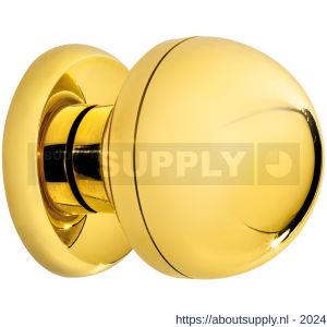 Mandelli1953 0854 deurknop 50 mm op rozet 51x6 mm messing gepolijst - S21013677 - afbeelding 1