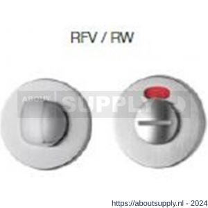 Mandelli1953 911/114RFV-RW toiletgarnituur rond 51x6 mm met rood-wit indicator chroom - S21011649 - afbeelding 1