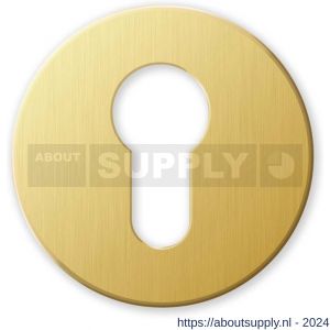 Mandelli1953 911/BY cilinderrozet rond 51x6 mm satin mat messing - S21011313 - afbeelding 1
