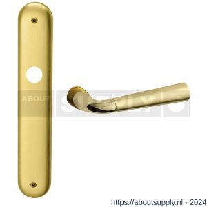 Mandelli1953 S90 Special deurkruk op langschild 238x40 mm blind messing gepolijst-satin mat messing - S21012029 - afbeelding 1