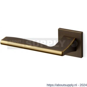 Mandelli1953 1031L Link deurkruk gatdeel op rozet 50x50x6 mm linkswijzend mat brons - S21009617 - afbeelding 1