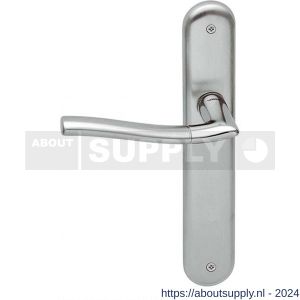 Mandelli1953 1180L Chio deurkruk gatdeel op langschild 238x40 mm blind linkswijzend satin mat chroom-chroom - S21012120 - afbeelding 1