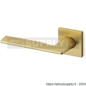 Mandelli1953 1461L Kiri deurkruk gatdeel op rozet 50x50x6 mm linkswijzend satin mat messing - S21009714 - afbeelding 1