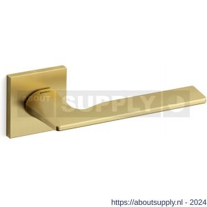 Mandelli1953 1461R Kiri deurkruk gatdeel op rozet 50x50x6 mm rechtswijzend satin mat messing - S21009715 - afbeelding 1
