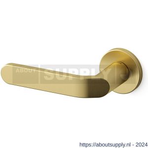 Mandelli1953 1611L Callas deurkruk gatdeel op rozet 51x6 mm linkswijzend satin mat messing - S21009750 - afbeelding 1