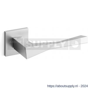 Mandelli1953 1691R Twee deurkruk gatdeel op rozet 50x50x6 mm rechtswijzend satin mat chroom - S21009799 - afbeelding 1