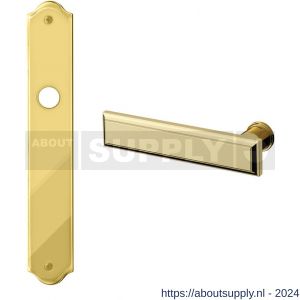 Mandelli1953 1740L Kuki deurkruk gatdeel op langschild 282x48 mm blind linkswijzend messing gepolijst - S21013808 - afbeelding 1