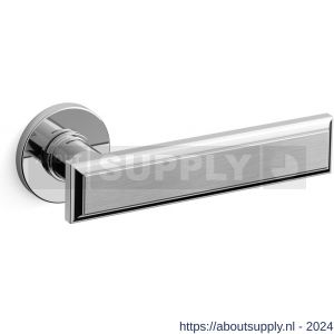 Mandelli1953 1741R Kuki deurkruk gatdeel op rozet 50x6 mm rechtswijzend chroom-satin mat chroom - S21009827 - afbeelding 1