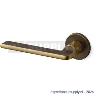 Mandelli1953 1751L mat brons Grint deurkruk gatdeel op rozet 50x6 mm linkswijzend - Y21009846 - afbeelding 1