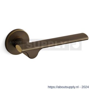 Mandelli1953 3191L Ara deurkruk gatdeel op rozet 51x6 mm linkswijzend mat brons - S21009894 - afbeelding 1