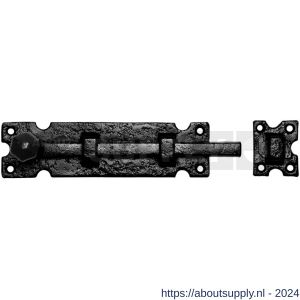 Kirkpatrick KP0812 deurschuif 193x50 mm met brug smeedijzer zwart - S21006018 - afbeelding 1