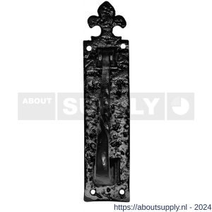 Kirkpatrick KP0832 deurklopper op plaat 245x57 mm smeedijzer zwart - S21000128 - afbeelding 1
