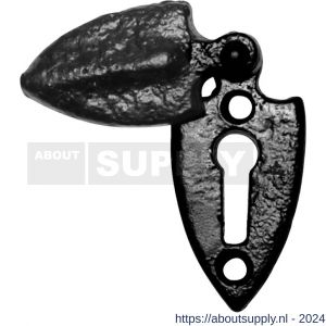 Kirkpatrick KP1065 sleutelrozet met verdek ovaal 55x28 mm smeedijzer zwart - S21003752 - afbeelding 1