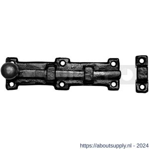 Kirkpatrick KP1155 smeedijzer zwart deurschuif met knop 152x45 mm - Y21000119 - afbeelding 1