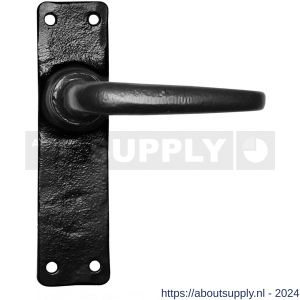Kirkpatrick KP2456 deurkruk op schild 152x38 mm blind smeedijzer zwart - S21002924 - afbeelding 1