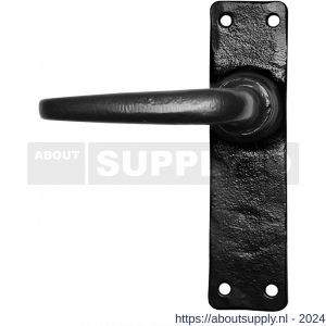 Kirkpatrick KP2456L deurkruk gatdeel op schild 152x38 mm blind linkswijzend smeedijzer zwart - S21002967 - afbeelding 1