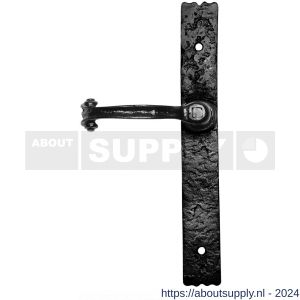 Kirkpatrick KP2459L deurkruk gatdeel op schild 266x38 mm blind linkswijzend smeedijzer zwart - S21003005 - afbeelding 1