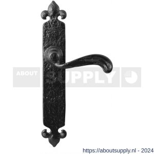 Kirkpatrick KP2462 deurkruk op schild 288x45 mm blind smeedijzer zwart - S21002895 - afbeelding 1
