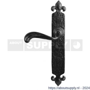 Kirkpatrick KP2462L deurkruk gatdeel op schild 288x45 mm blind linkswijzend smeedijzer zwart - S21003009 - afbeelding 1