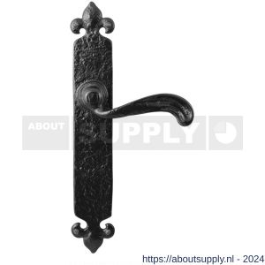 Kirkpatrick KP2462R BB56 deurkruk gatdeel op schild 288x45 mm BB 56 mm rechtswijzend smeedijzer zwart - S21003016 - afbeelding 1