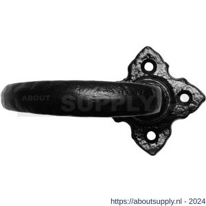 Kirkpatrick KP2471L deurkruk gatdeel op rozet 50x50 mm linkswijzend smeedijzer zwart - S21000401 - afbeelding 1