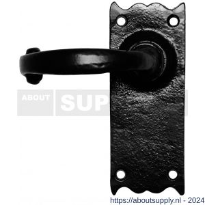 Kirkpatrick KP2519R deurkruk gatdeel op schild 127x50 blind rechtswijzend smeedijzer zwart - S21003034 - afbeelding 1