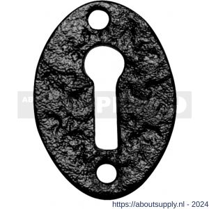 Kirkpatrick KP3011 sleutelrozet ovaal 45x34 mm smeedijzer zwart - S21003756 - afbeelding 1