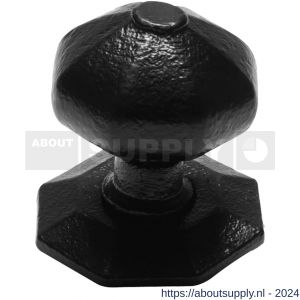 Kirkpatrick KP3372 voordeurknop zeskant 63 mm op rozet 73 mm smeedijzer zwart - S21000354 - afbeelding 1