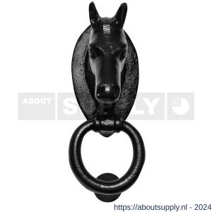 Kirkpatrick KP4520 deurklopper paardenhoofd 180x70 mm smeedijzer zwart - S21000138 - afbeelding 1