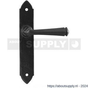 Kirkpatrick KP6052 smeedijzer zwart deurkruk op schild 245X40 mm BB 56 mm - Y21006041 - afbeelding 1