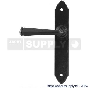 Kirkpatrick KP6052L deurkruk gatdeel op schild 245x40 mm blind linkswijzend smeedijzer zwart - S21006045 - afbeelding 1