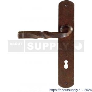 Utensil Legno FM026L/R deurkruk gatdeel op schild 245x40 mm blind links-rechtswijzend roest - S21006972 - afbeelding 1