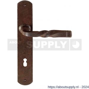 Utensil Legno FM026 M deurkruk op schild 245x40 mm blind geveerd roest - S21006979 - afbeelding 1